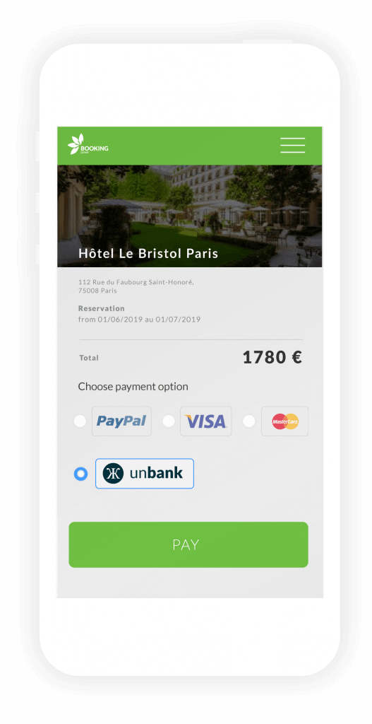 With Unbank, pay with crypto-currencies online